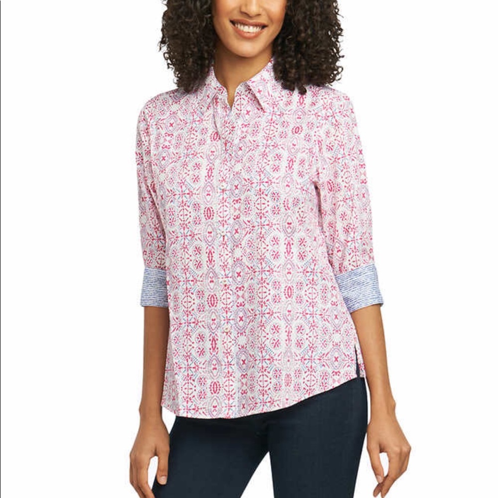 Foxcroft printed blouse